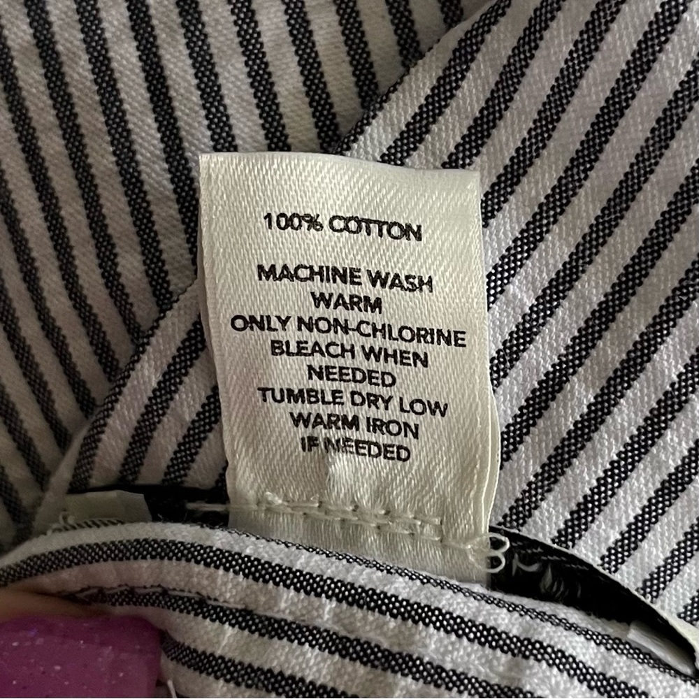 •LOFT• Julie Gray/White Seersucker Pants - Size 12 - Picture 5 of 6